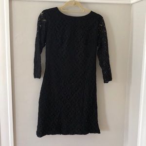 Amanda Uprichard Black Geometric Lace Dress M